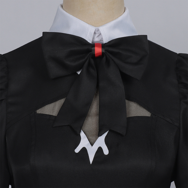 Haljina za cosplay inspirirana Death Game, duh služavka, anime stil, tamnosmeđa boja