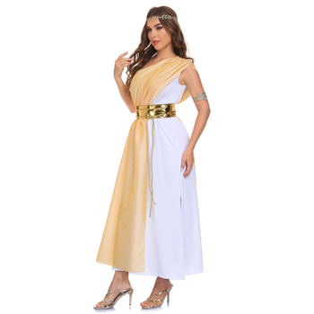 Athena: haljina s jednim ramenom, srednjovjekovni stil za Halloween cosplay