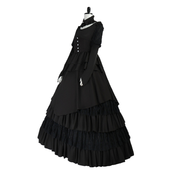 Srednjovjekovna vintage goth haljina za žene u plus veličini – cosplay