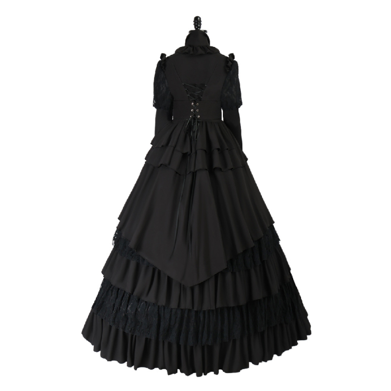 Srednjovjekovna vintage goth haljina za žene u plus veličini – cosplay