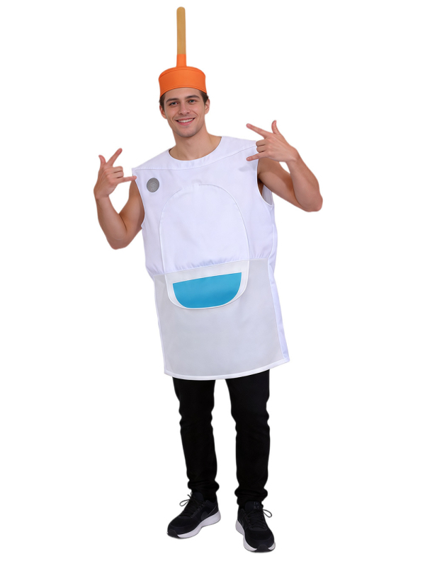 Cosplay kostim s oblikom WC-a za odrasle, za Halloween šalu i scenske nastupe