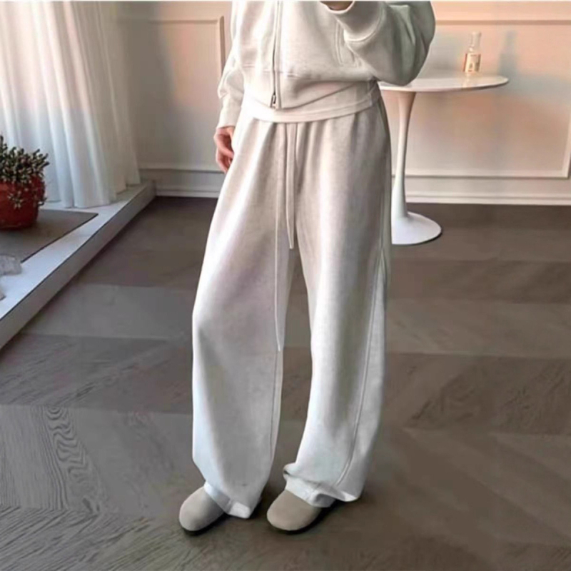 Ženski sportski set u Salt stilu za jesen/zimu, udoban hoodie kardigan i široke hlače, dvodijelni set