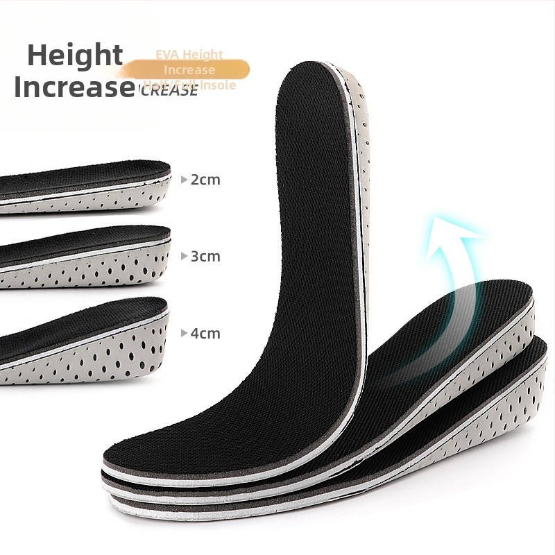 Vložky na zvýšenie výšky — neviditeľné vnútorné podpery, teplé, plná dĺžka, unisex, 2–4 cm výška, vhodné pre tenisky a bežnú obuv