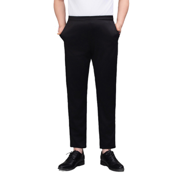 Μαύρα παντελόνια σεφ, Unisex, ίσιο κόψιμο, ελαστική μέση, επαγγελματικό ένδυμα