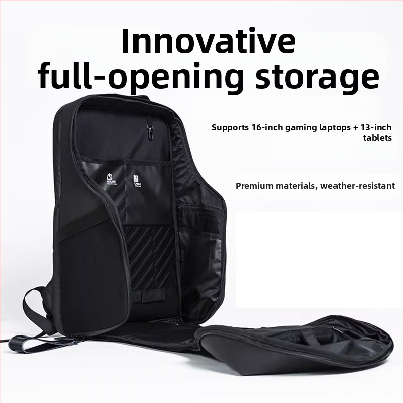 Unisex viacúčelový batoh s priehradkou na notebook 16-palcový, Oxford textil, nepremokavý, 20–35 L, mestský štýl