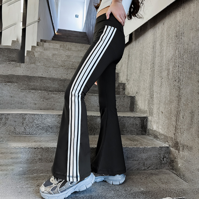 Set de dans Jazz pentru fete: colanți evazați și pantaloni de yoga cu șnur