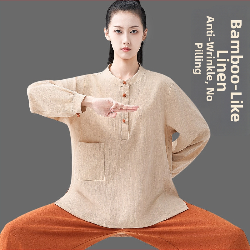 Ženské Tai Chi oblečenie, jesenné vydanie 2026, tréningový set Tai Chi, zmes viskózy-polyester-nylon
