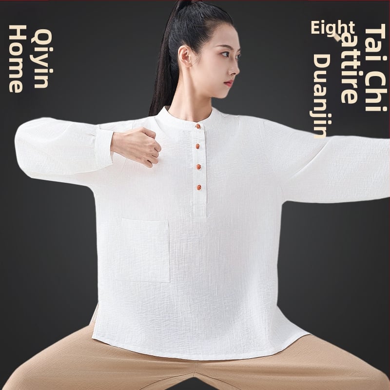 Ženské Tai Chi oblečenie, jesenné vydanie 2026, tréningový set Tai Chi, zmes viskózy-polyester-nylon