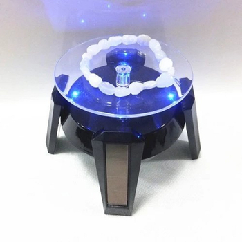 Solarni okretni stalak za nakit s LED osvjetljenjem
