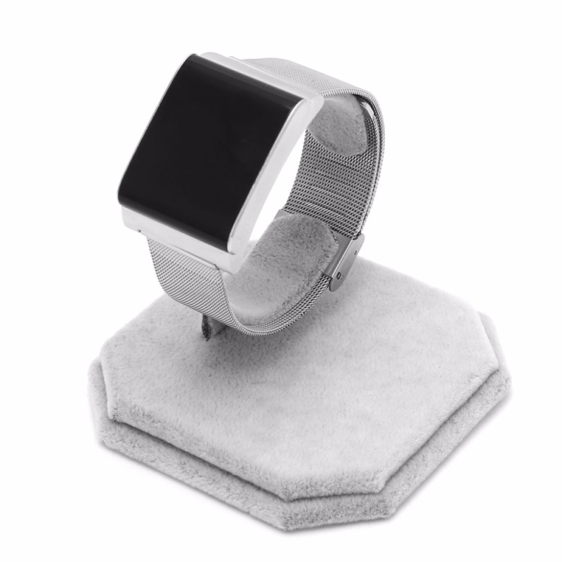 Baršunasti C-oblik stalak za satove i izložak za narukvice, sklopivi