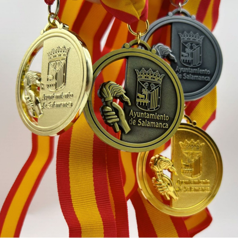 Metalne medalje za sportske događaje opće namjene, brončana medalja, maratonska medalja, prilagođena medalja s logom