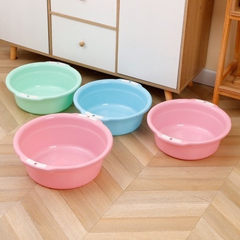 Čvrsti plastični umivaonik, velik s dvostrukim držačem, za studentski dom – za pranje nogu, pranje rublja i ispiranje povrća