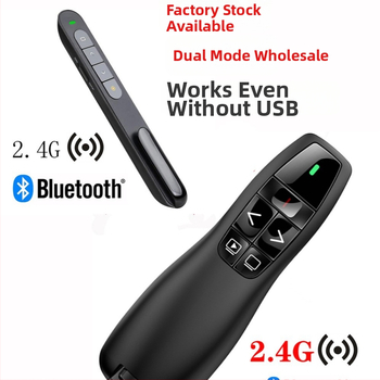 Bluetooth pero na preklápanie strán s PPT laserom, dvojmódové, bezdrôtové 2,4 GHz