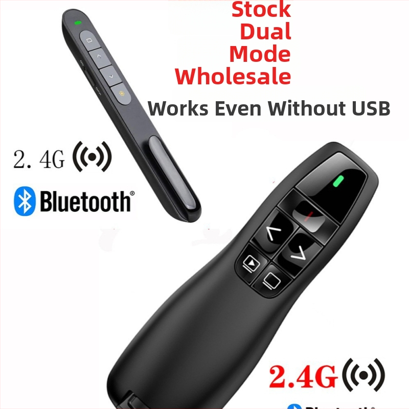 Bluetooth pero na preklápanie strán s PPT laserom, dvojmódové, bezdrôtové 2,4 GHz