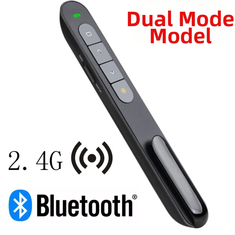 Bluetooth pero na preklápanie strán s PPT laserom, dvojmódové, bezdrôtové 2,4 GHz