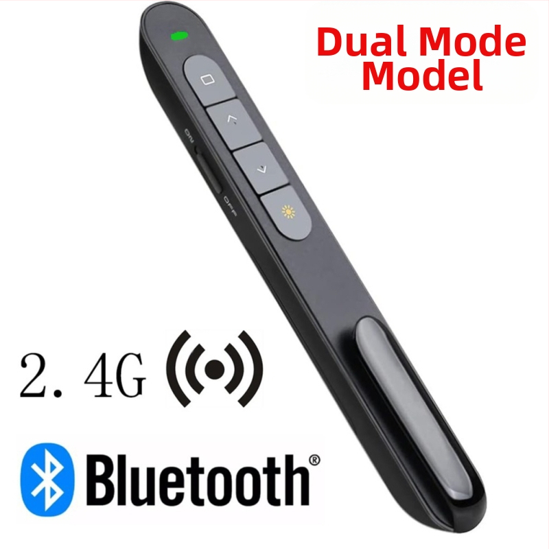 Bluetooth pero na preklápanie strán s PPT laserom, dvojmódové, bezdrôtové 2,4 GHz