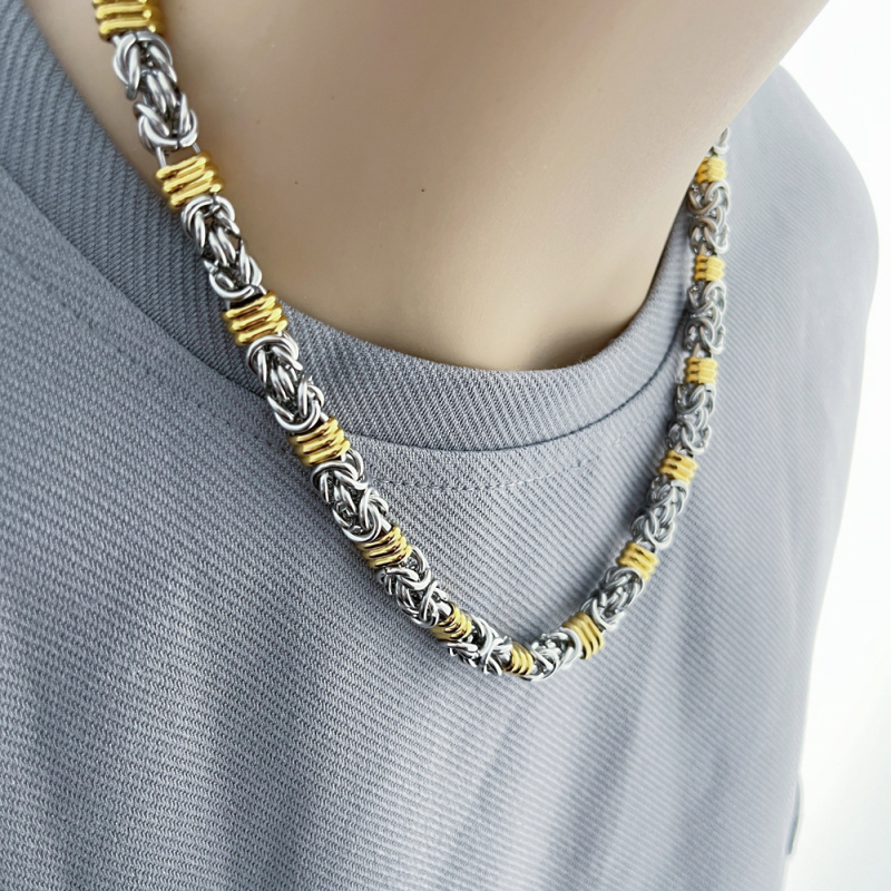 Punk Heavy Industry 18K vakuumski premaz nehrđajući čelik unisex geometrijski narukvica-ogrlica