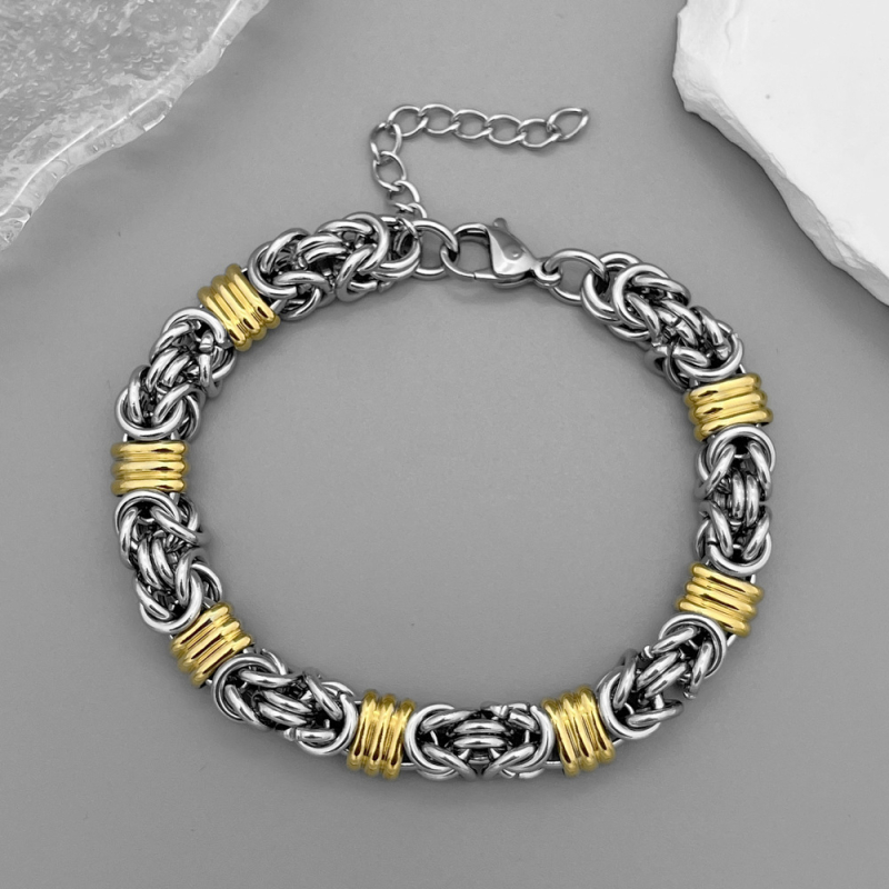 Punk Heavy Industry 18K vakuumski premaz nehrđajući čelik unisex geometrijski narukvica-ogrlica