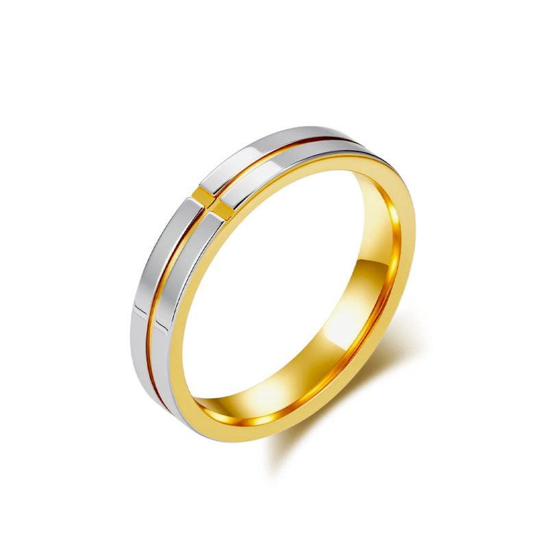 Unisex prsten od nehrđajućeg čelika s križnim motivom, minimalistički geometrijski stil, chic svakodnevni dodatak.