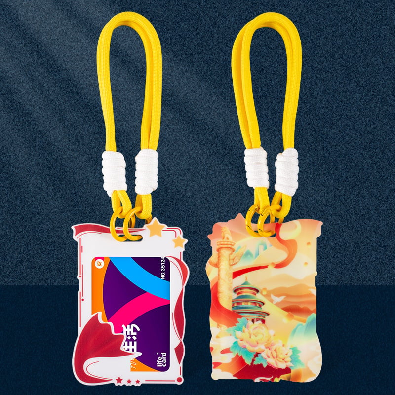 Suport pentru carduri din acrilic transparent, tăiere CNC de precizie, ID de angajat creativ, insignă transparentă cu formă specială
