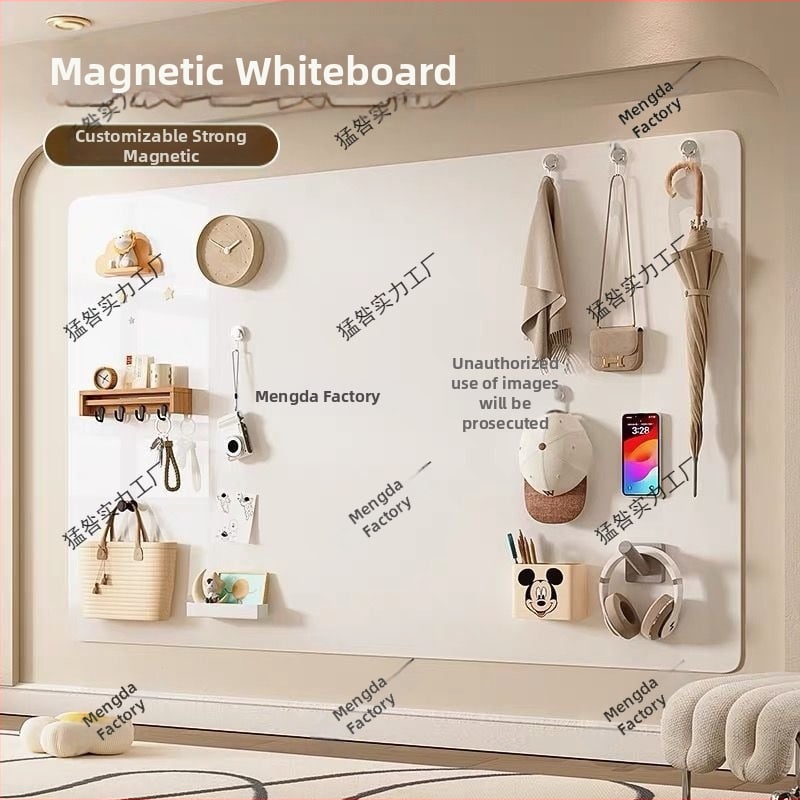 Biely smaltovaný magnetický stenový panel, galvanizovaný pre kuchyňu, obývačku a spálňu