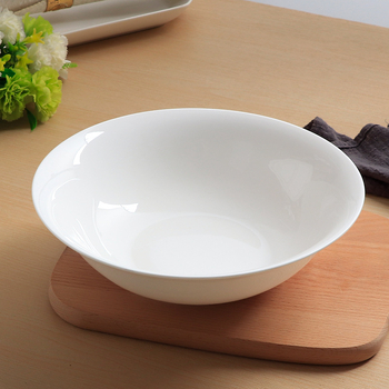Fehér, nagy méretű porcelán leves- és tésztás tál, kiváló minőségű porcelán, átmérője 23 cm