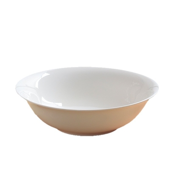 Fehér, nagy méretű porcelán leves- és tésztás tál, kiváló minőségű porcelán, átmérője 23 cm