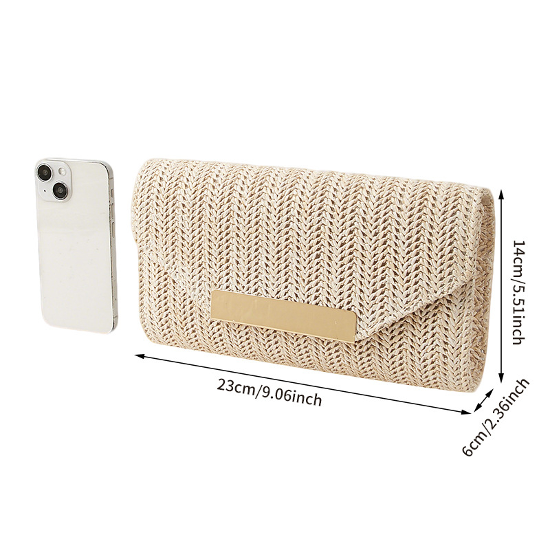 2026 tkana clutch torba s lancem — elegantna večernja torba u obliku koverte za vjenčanja