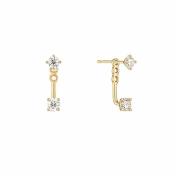 Σκουλαρίκια από ασήμι 925 με ζιρκόν, εκλεπτυσμένος σχεδιασμός, πίσω κρέμασμα, νέο μοντέλο 2025, έντονο λαμπύρισμα