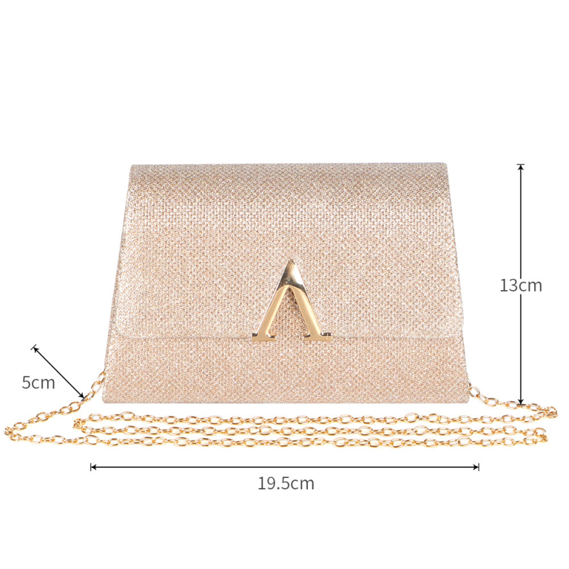 PU kožna mini kvadratna clutch torba s poklopcem i zlatnim lancem, svijetla večernja torba