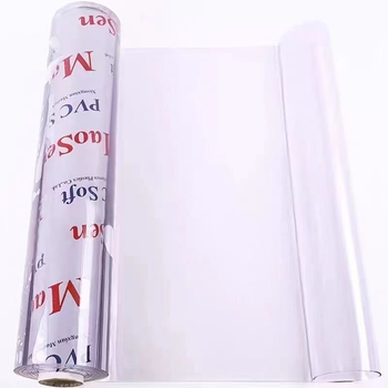 Față de masă PVC transparentă pe rolă, aspect cristal, impermeabilă, rezistentă la ulei, fără miros, suprafață moale pentru masă