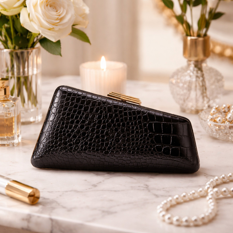 2025 ženska crossbody torba u europsko-američkom stilu sa jednom naramenicom, nepravilni uzorak zmijskog uzorka na PU, elegantna večernja clutch torba
