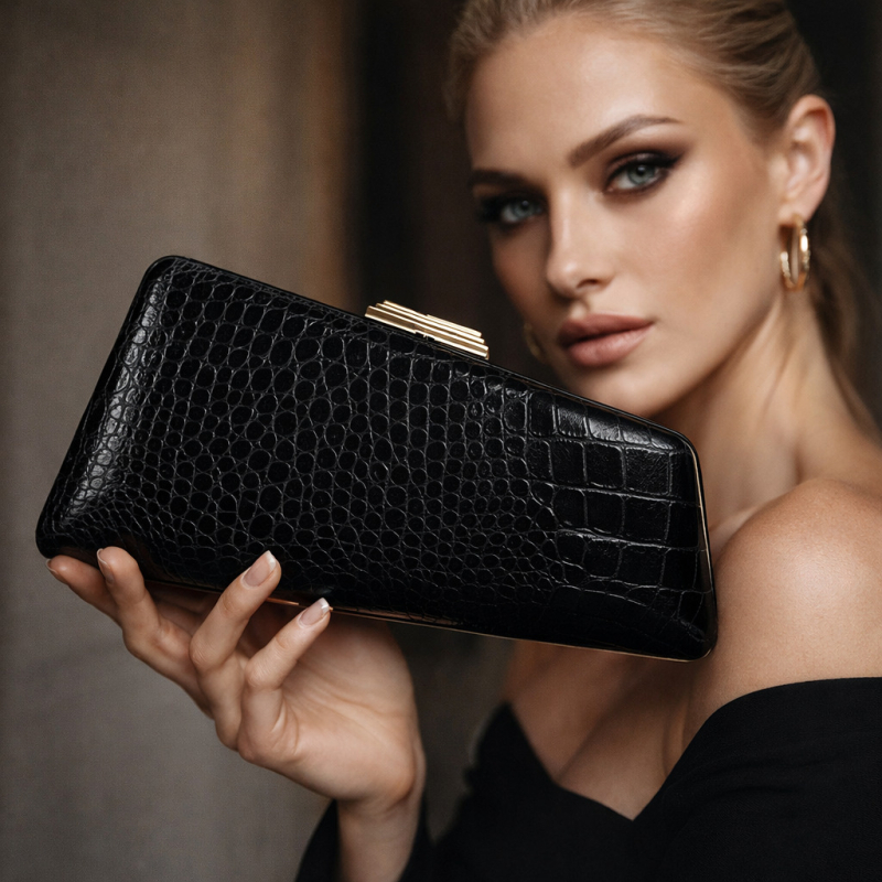 2025 ženska crossbody torba u europsko-američkom stilu sa jednom naramenicom, nepravilni uzorak zmijskog uzorka na PU, elegantna večernja clutch torba