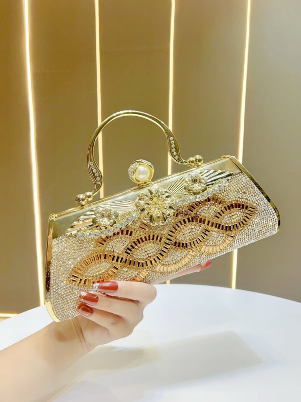 Ženska torbica s lancem preko ramena, velika kapaciteta, večernja torba i clutch s dijamantima