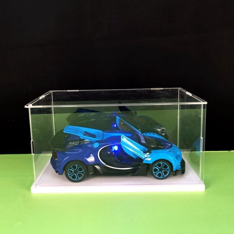 Prozirna akrilna kutija za izložbe s zaštitom od prašine za modele automobila i konstrukijske blokove
