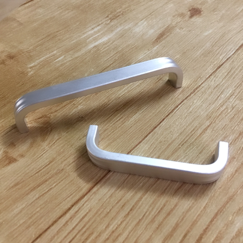 Zakrivljena aluminijska ručka za ormariće i namještaj, ručka za vrata i prozore, uredska ručka, model B058