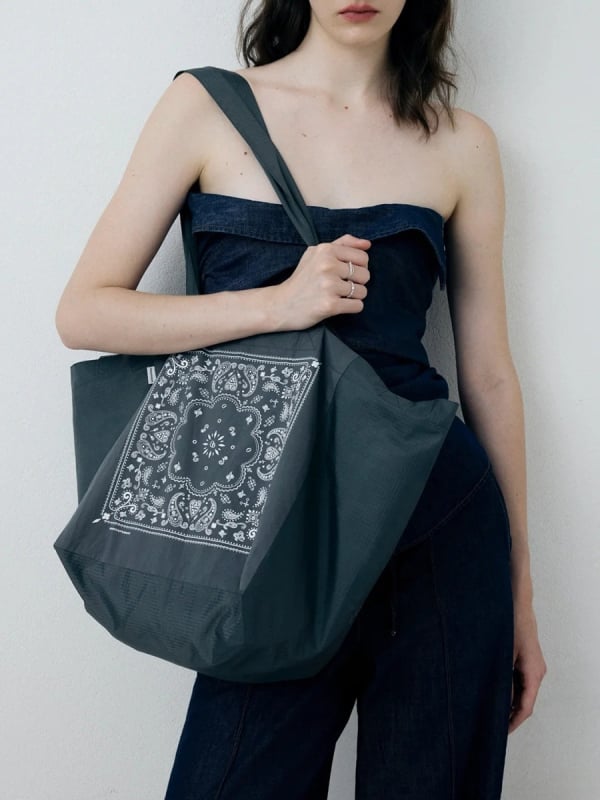 Женска чанта Cashew Flower с бродерия, нейлонова кръстосана чанта Tote, сгъваема
