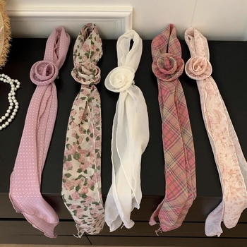 Șal floral pentru femei, în stil coreean, ușor, lung, pentru primăvară și vară