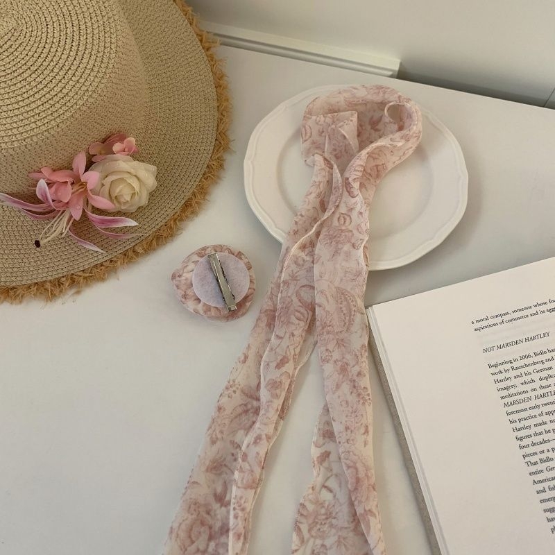 Șal floral pentru femei, în stil coreean, ușor, lung, pentru primăvară și vară