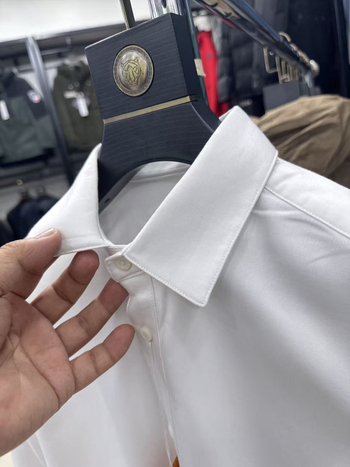 Haijia Férfi hosszú ujjú meleg egyszínű ing, üzleti casual, hegyes gallér, 4Q218A