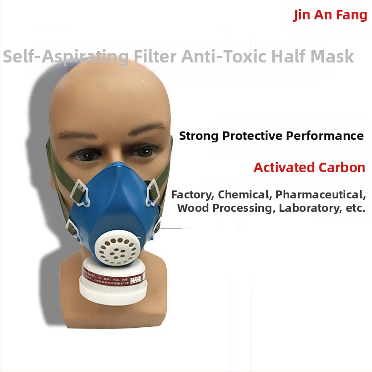 Jin'anfang plynová maska, na hlavu, polmaskou s jedným kanistrom a filtráciou samo nasávania
