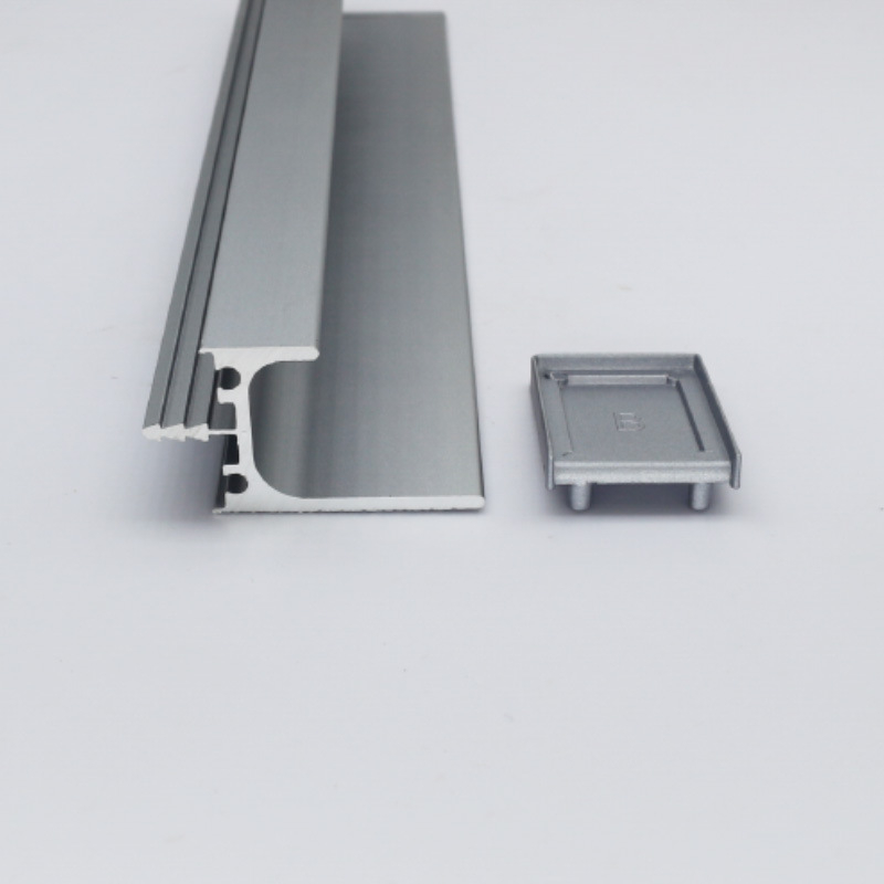 Ormarić L-oblik ručice za ladice i ormariće, aluminijski profil, završni kapak, ugradbeni dizajn, skrivena rubna brtva, za ploče debljine 18 mm