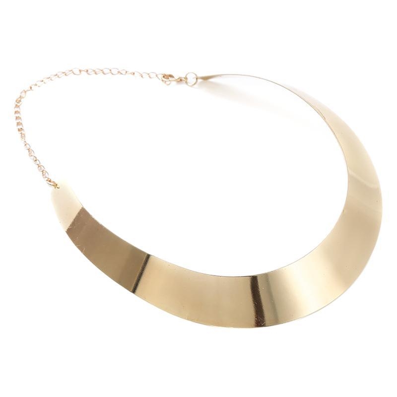 Punk metalni choker ogrlica s geometrijskim retro stilom