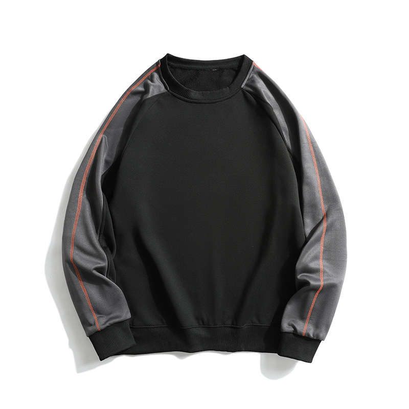 Ανδρικό hoodie φούτερ με κουκούλα, χαλαρή γραμμή, μακρυμάνικο, ελαφρύ πολυεστέρα, μονόχρωμο, με τσέπη τύπου patch, για φθινοπώρο-άνοιξη
