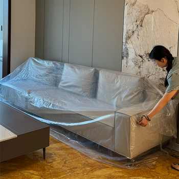 Protecție pentru canapea împotriva prafului, acoperire completă, folie de protecție pentru mobilier, folie din plastic îngroșată, rezistentă la zgârieturi de pisică