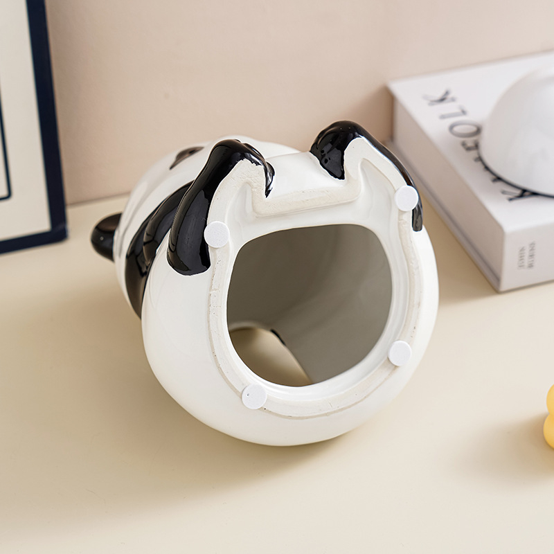 Panda keramička kutija za papirnate maramice – moderni minimalistički dekor dnevnog boravka