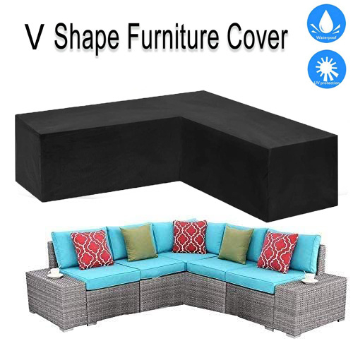 Navlaka za vanjski vrtni namještaj – kutna sofa u obliku slova V