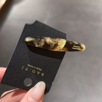 Koreai aranyozott acetát hajcsat nőknek, elegáns stílus, frufruhoz és oldalsó hajhoz