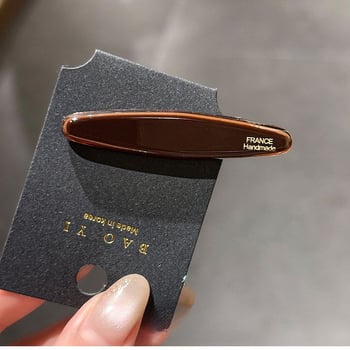 Koreai aranyozott acetát hajcsat nőknek, elegáns stílus, frufruhoz és oldalsó hajhoz