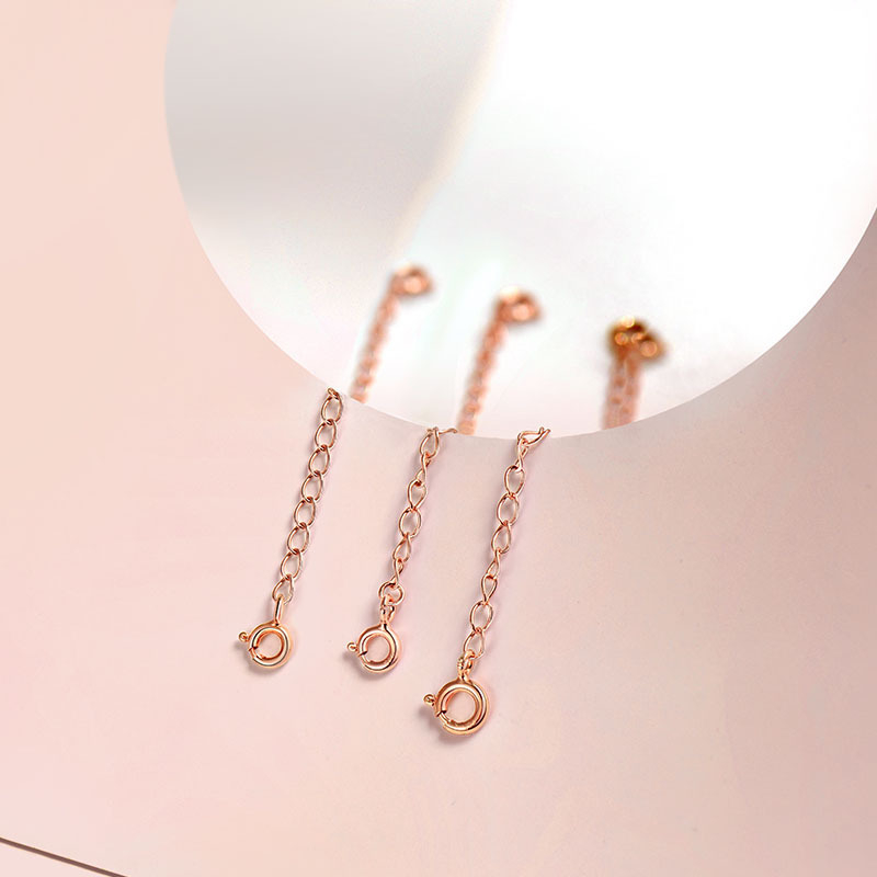 S925 Sterling ezüst 5 cm hosszabb keresztlánc DIY karkötőhöz gyöngyökhöz